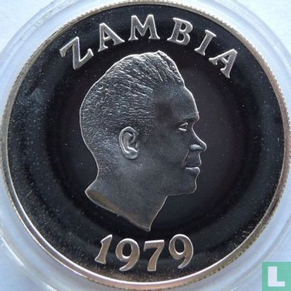 Zambia 5 kwacha 1979 (PROOF) "Kafue lechwe" - Afbeelding 1