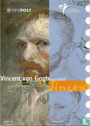 Netherlands 5 euro 2003 (stamps & folder) "150th anniversary Birth of Vincent van Gogh" - Image 1