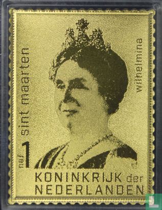 Koningin Wilhelmina in Goud