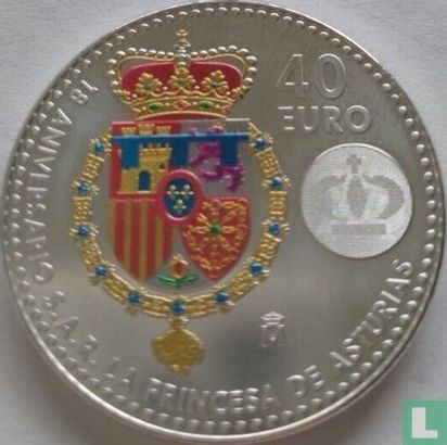 Spanien 40 Euro 2023 "18th Birthday of the Princess Leonor" - Bild 2