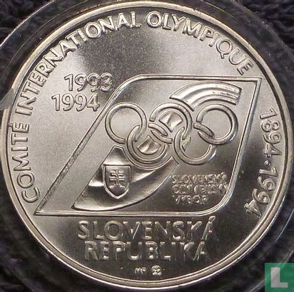 Slowakije 200 korun 1994 "100th anniversary Olympic Committee" - Afbeelding 1