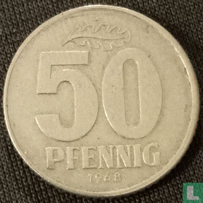 GDR 50 pfennig 1968 - Image 1