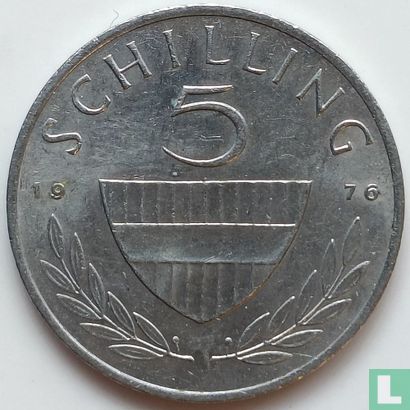Oostenrijk 5 schilling 1976 - Afbeelding 1