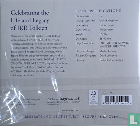 Verenigd Koninkrijk 2 pounds 2023 (folder) "50th anniversary Death of John Ronald Reuel Tolkien" - Afbeelding 2