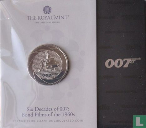 United Kingdom 5 pounds 2023 (folder) "Six decades of 007 - Bond film of the 1960s" - Image 1