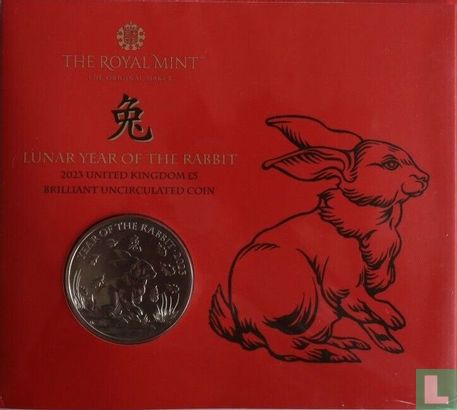 Verenigd Koninkrijk 5 pounds 2023 (folder) "Year of the Rabbit" - Afbeelding 1