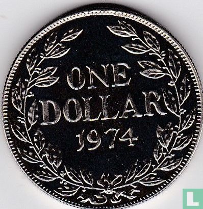 Libéria 1 dollar 1974 (BE) - Image 1