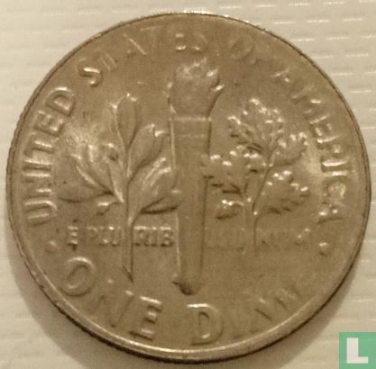 États-Unis 1 dime 1966 (fauté) - Image 2
