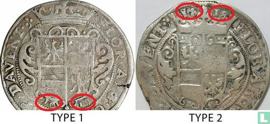 Deventer 14 stuiver 1618 (type 1) "½ florijn" - Afbeelding 3