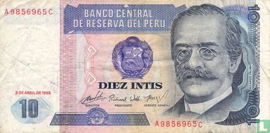 Pérou 10 Intis - Image 1