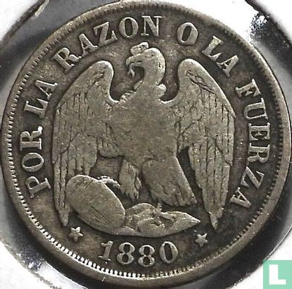 Chili 1 décimo 1880 (type 2) - Image 1