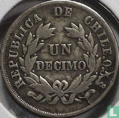 Chili 1 décimo 1880 (type 2) - Image 2