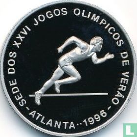 Sao Tome and Principe 1000 dobras 1993 (PROOF) "1996 Summer Olympics in Atlanta - Running" - Image 2