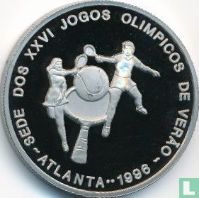 Sao Tomé en Principe 1000 dobras 1993 (PROOF) "1996 Summer Olympics in Atlanta - Tennis" - Afbeelding 2