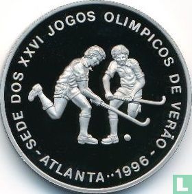 Sao Tome and Principe 1000 dobras 1993 (PROOF) "1996 Summer Olympics in Atlanta - Field hockey" - Image 2
