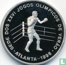 Sao Tome and Principe 1000 dobras 1993 (PROOF) "1996 Summer Olympics in Atlanta - Boxing" - Image 2