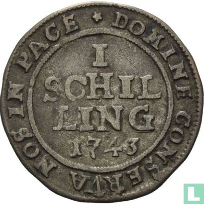 Zürich 1 schilling 1743 - Afbeelding 1