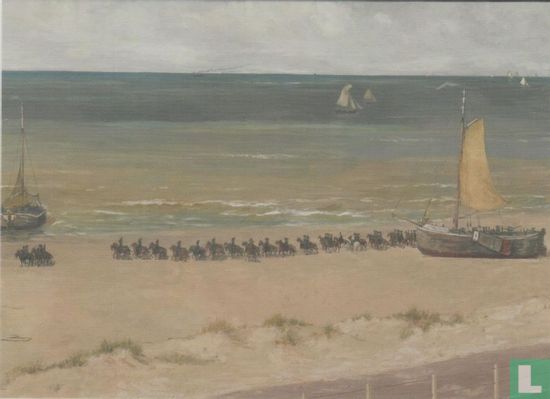 Stoet ruiters van de cavalerie: Panorama van Scheveningen (detail), 1881 - Afbeelding 1