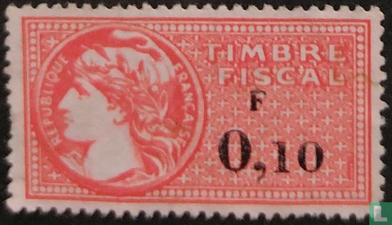 France Timbre fiscal - Daussy 1970 (0,10)