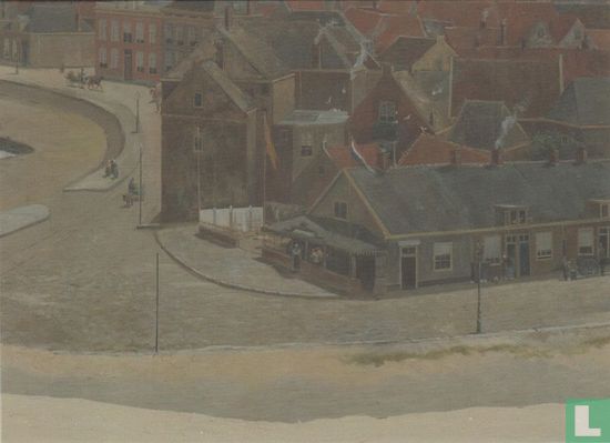 Café in het dorp Scheveningen: Panorama van Scheveningen (detail), 1881 - Afbeelding 1