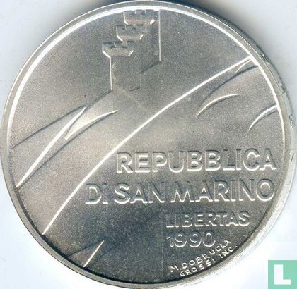San Marino 1000 lire 1990 "1600 years of History" - Afbeelding 1