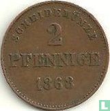 Saxe-Meiningen 2 pfennige 1868 - Image 1