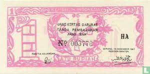 Indonesië 1 Rupiah  - Afbeelding 1
