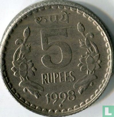 Inde 5 roupies 1998 (Mumbai - security edge) - Image 1