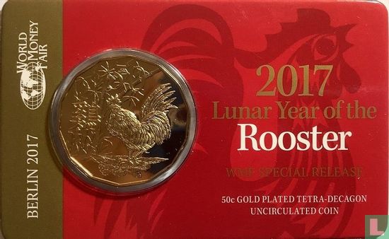 Australia 50 cents 2017 (coincard) "Year of the Rooster" - Image 1