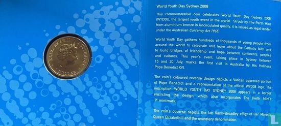 Australië 1 dollar 2008 (folder) "World Youth Day in Sydney" - Afbeelding 2