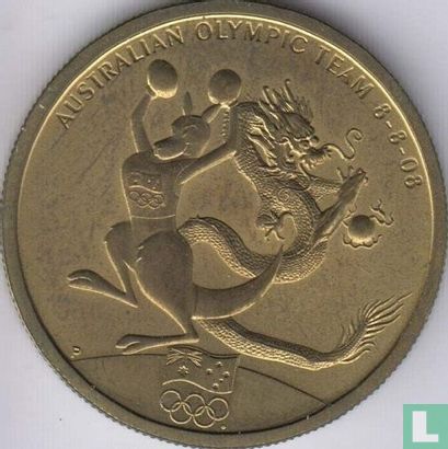 Australië 1 dollar 2008 "Australian Olympic Team - Beijing 2008" - Afbeelding 2