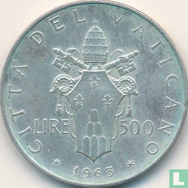 Vaticaan 500 lire 1963 - Afbeelding 1