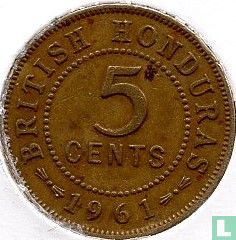 Honduras britannique 5 cents 1961 - Image 1
