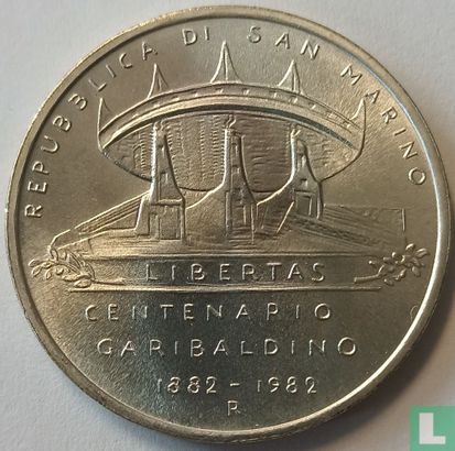 San Marino 1000 lire 1982 "100th anniversary Death of Giuseppe Garibaldi" - Afbeelding 1