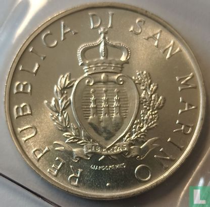 San Marino 1000 Lire 1987 "15th anniversary Resumption of Sammarinese coinage" - Bild 2