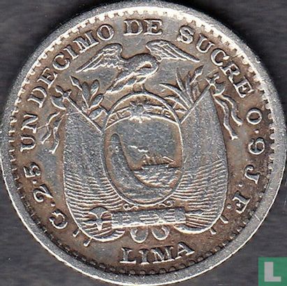 Équateur 1 decimo 1902 - Image 2