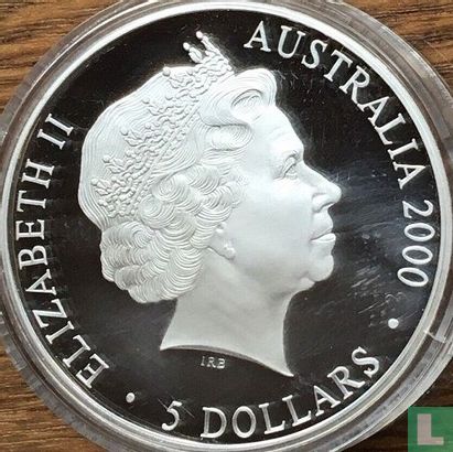 Australië 5 dollars 2000 (PROOF) "Summer Olympics in Sydney - Syndey harbour bridge" - Afbeelding 1