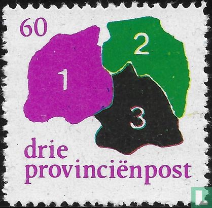 Drie provinciënpost (paars)