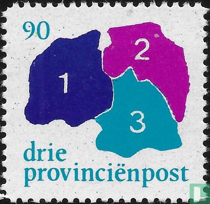 Three provincial post (light blue)