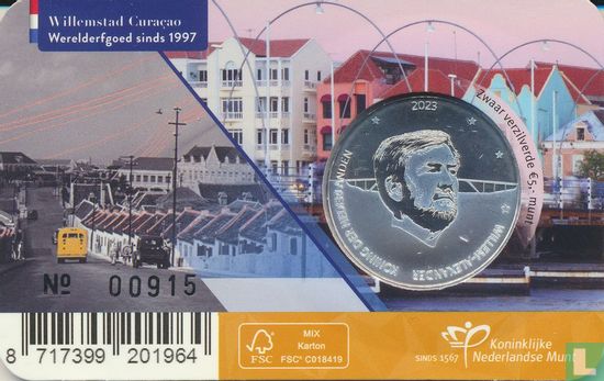 Nederland 5 euro 2023 (coincard - eerste dag uitgifte) "Willemstad of Curaçao" - Afbeelding 1
