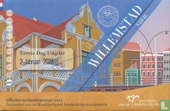 Nederland 5 euro 2023 (coincard - eerste dag uitgifte) "Willemstad of Curaçao" - Afbeelding 3