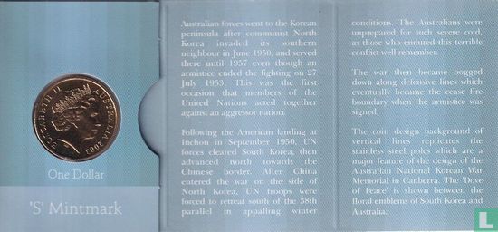 Australia 1 dollar 2003 (folder - S) "50 years End of the Korean War" - Image 2