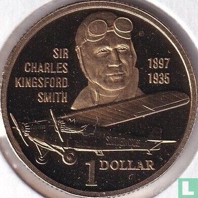 Australien 1 Dollar 1997 (PROOF - Aluminium-Bronze) "100th anniversary of the birth of Sir Charles Kingsford Smith - with his Fokker plane" - Bild 1
