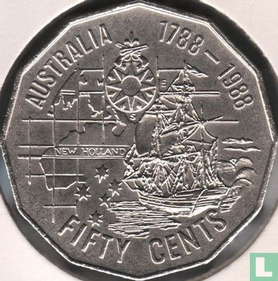 Australië 50 cents 1988 "Bicentenary of European settlement in Australia" - Afbeelding 1