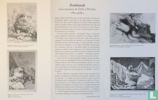 Rembrandt en la memoria de Goya y Picasso - Obra gráfica - Bild 3