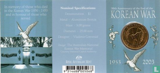 Australien 1 Dollar 2003 (Folder - M) "50 years End of the Korean War" - Bild 1
