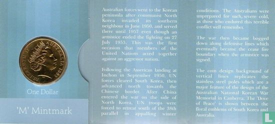 Australië 1 dollar 2003 (folder - M) "50 years End of the Korean War" - Afbeelding 2
