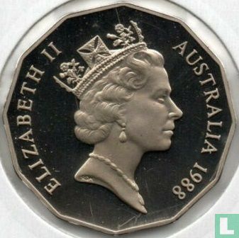 Australien 50 Cent 1988 (PP - Kupfer-Nickel) "Bicentenary of European settlement in Australia" - Bild 2