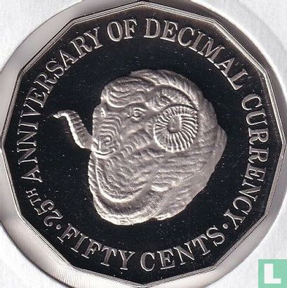 Australie 50 cents 1991 (BE - cuivre-nickel) "25th anniversary of decimal currency" - Image 2