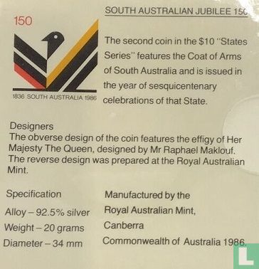 Australien 10 Dollar 1986 "150th anniversary State of South Australia" - Bild 3